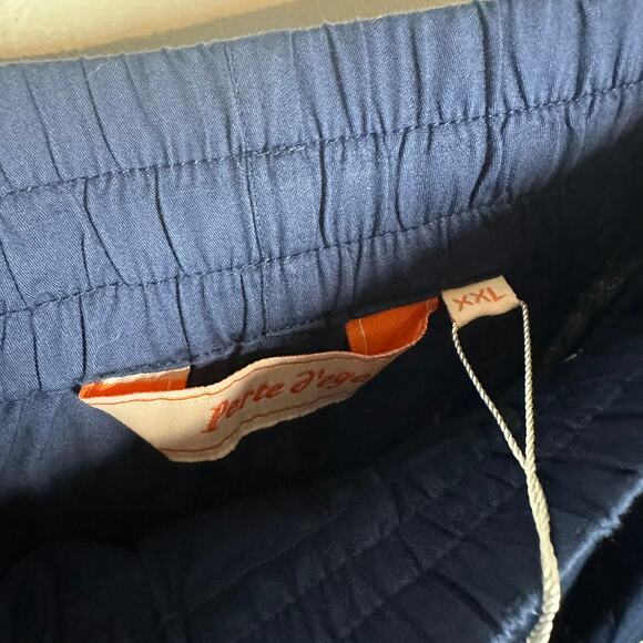 NEW Perte D'ego Men's Navy Blue Geometrical Mirror Embroidered Matching Set XXL - Picture 15 of 16